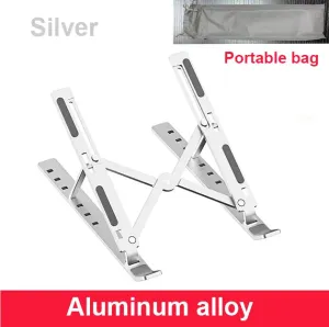Portable Laptop Stand Aluminum Notebook Holder Foldable for 9 To 15.6 Inch Laptops Bracket for Macbook Air Pro Dell Lenovo