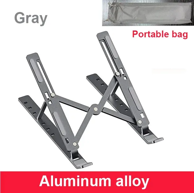Portable Laptop Stand Aluminum Notebook Holder Foldable for 9 To 15.6 Inch Laptops Bracket for Macbook Air Pro Dell Lenovo