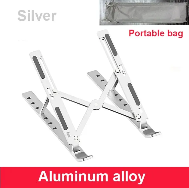 Portable Laptop Stand Aluminum Notebook Holder Foldable for 9 To 15.6 Inch Laptops Bracket for Macbook Air Pro Dell Lenovo