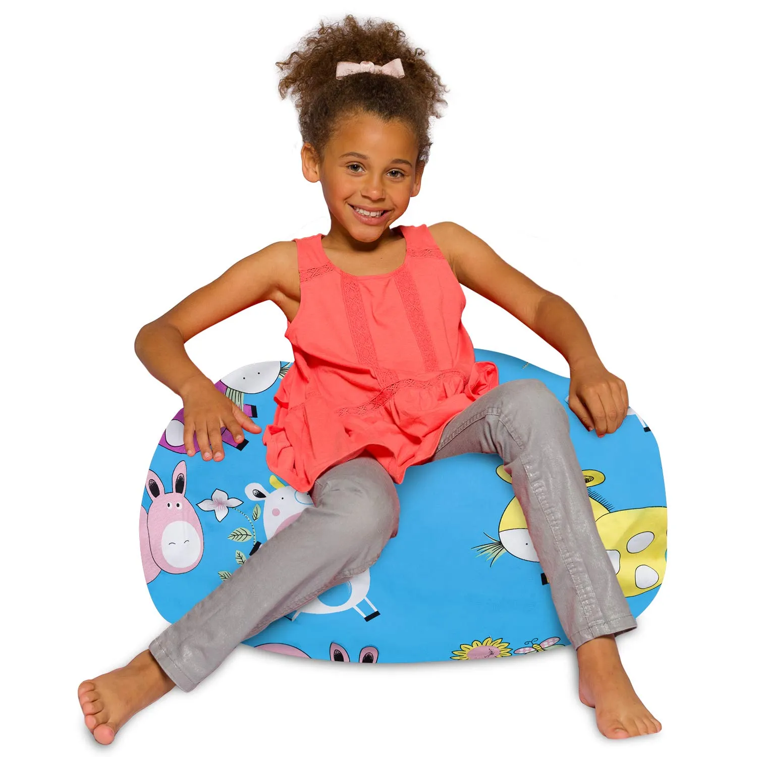 Posh Beanbags Bean Bag Chair Large-38in Canvas Birds