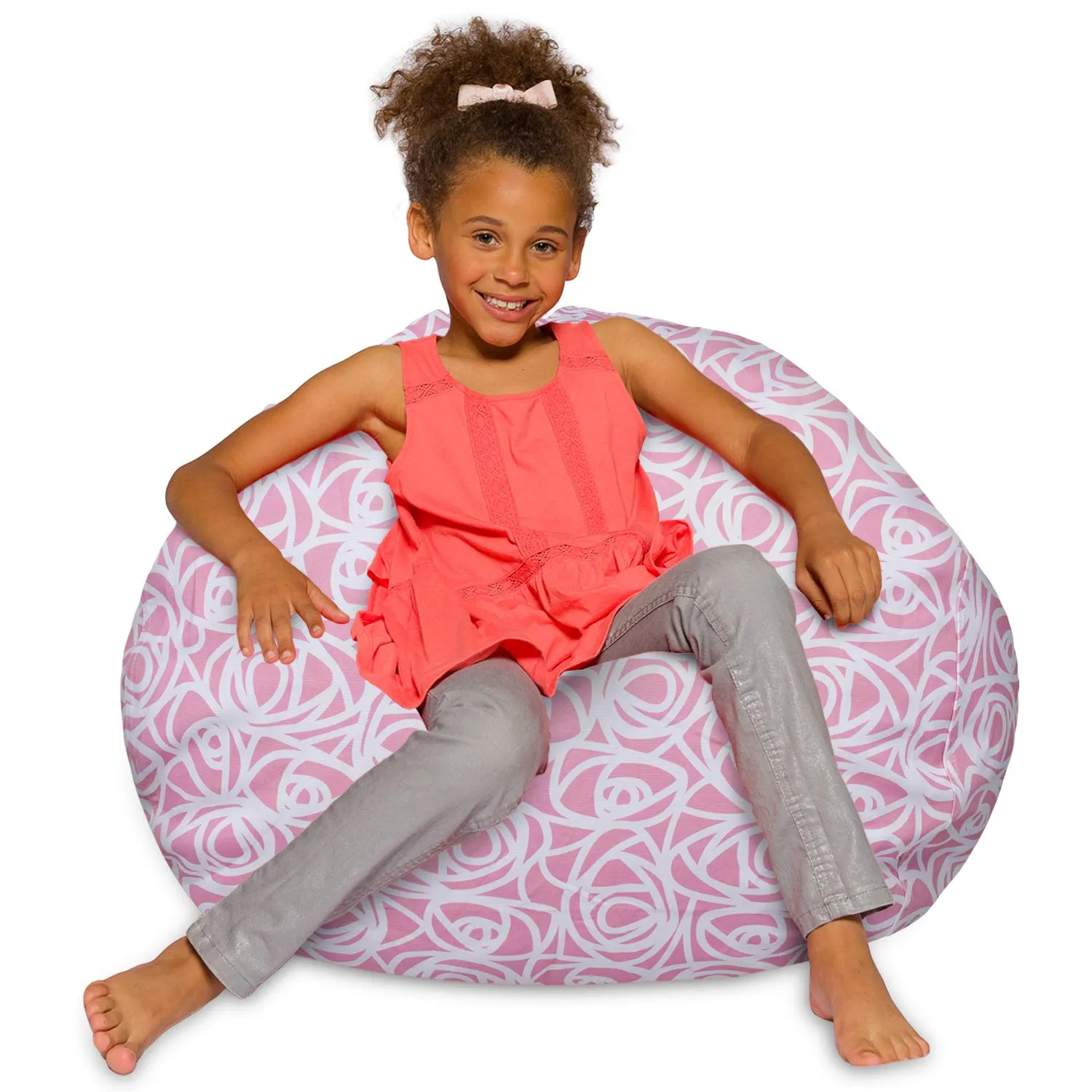 Posh Beanbags Bean Bag Chair Large-38in Canvas Birds
