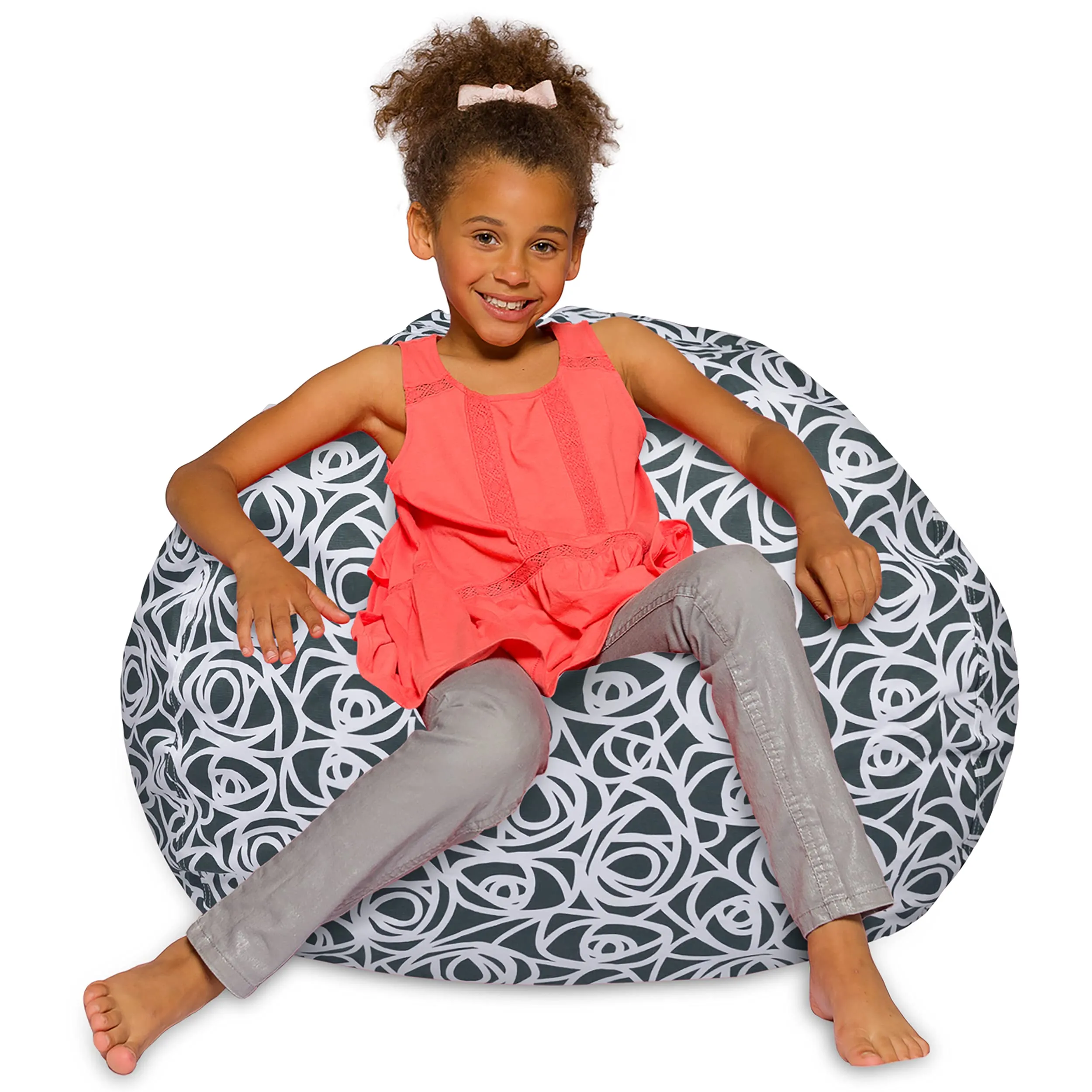 Posh Beanbags Bean Bag Chair Large-38in Canvas Birds