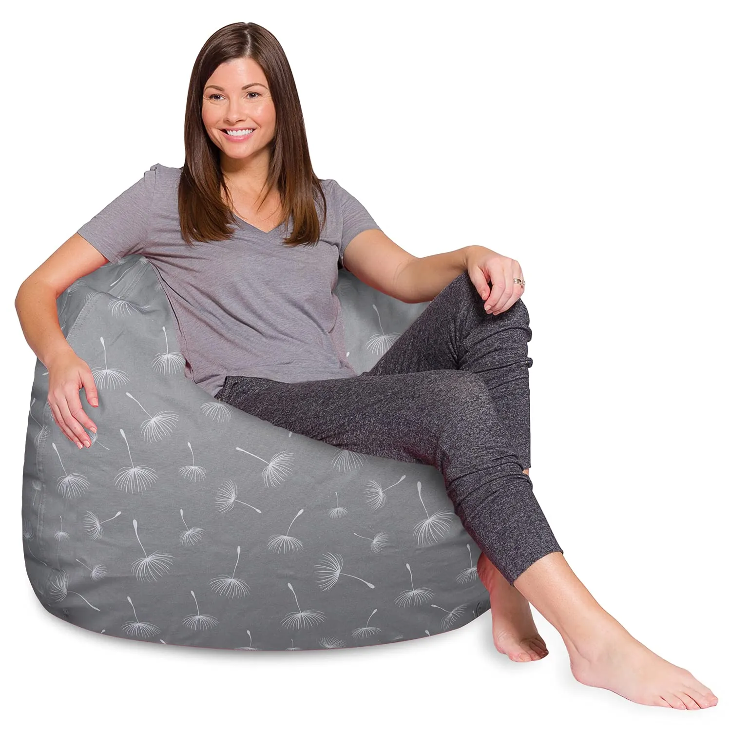 Posh Beanbags Bean Bag Chair Large-38in Canvas Birds