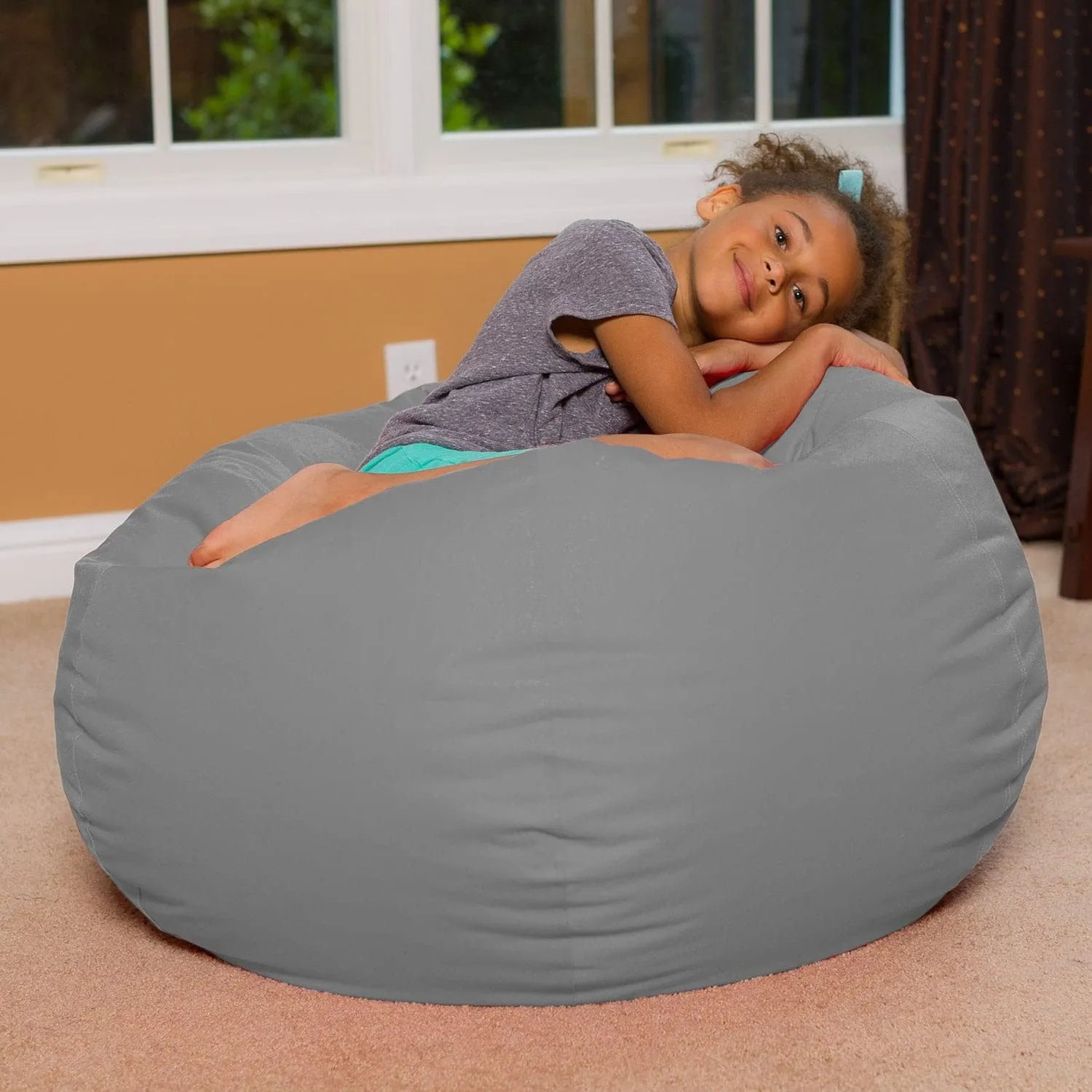Posh Beanbags Bean Bag Chair Large-38in Canvas Birds