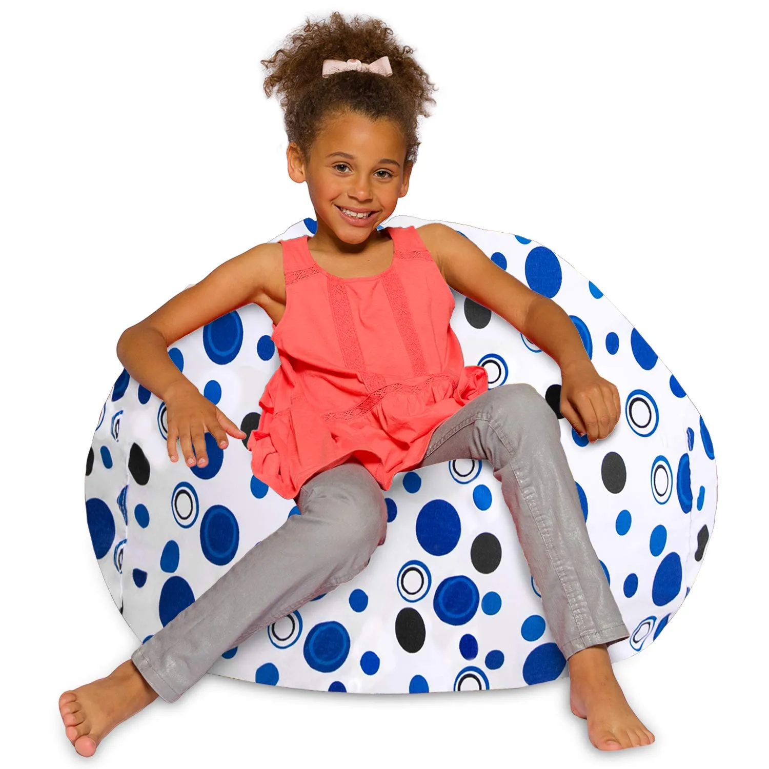 Posh Beanbags Bean Bag Chair Large-38in Canvas Birds