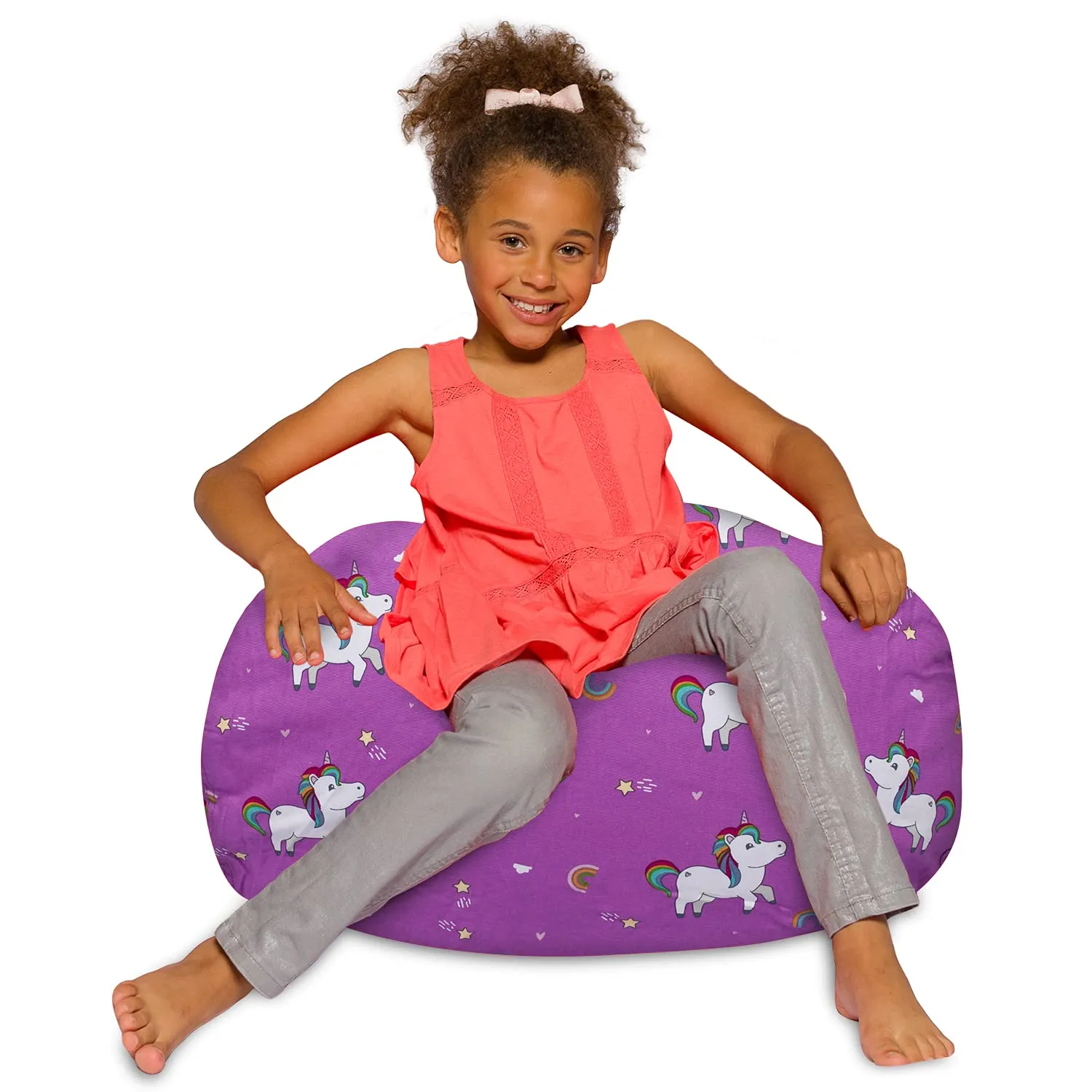 Posh Beanbags Bean Bag Chair Large-38in Canvas Birds