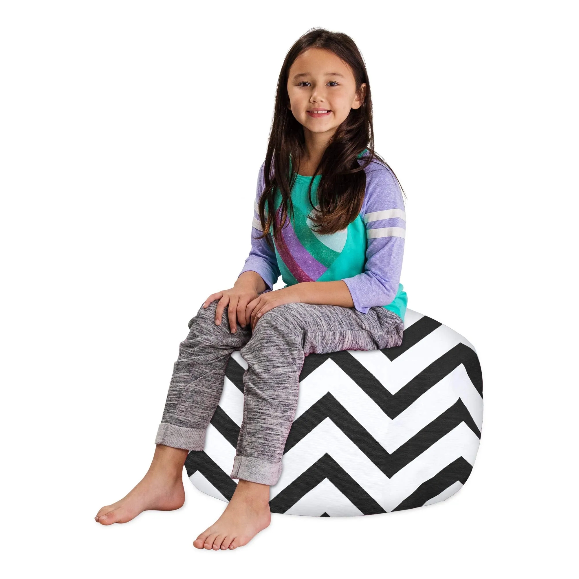 Posh Creations Kids Stuffed Animal Storage Bean Bag Chair Cover