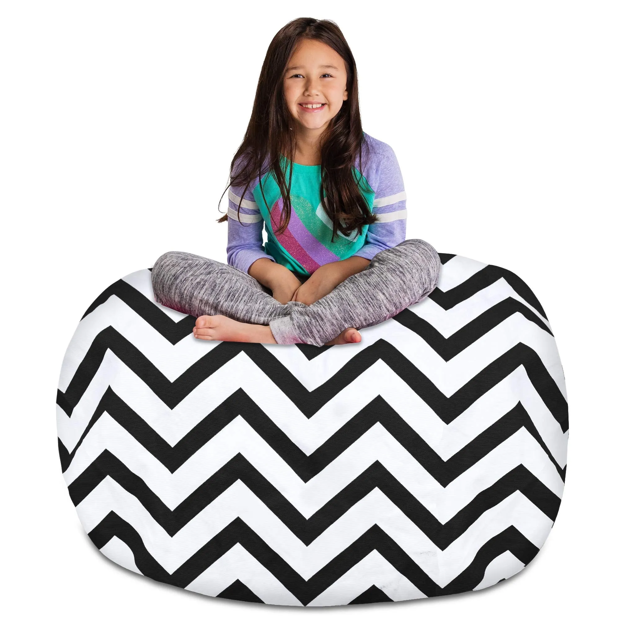 Posh Creations Kids Stuffed Animal Storage Bean Bag Chair Cover