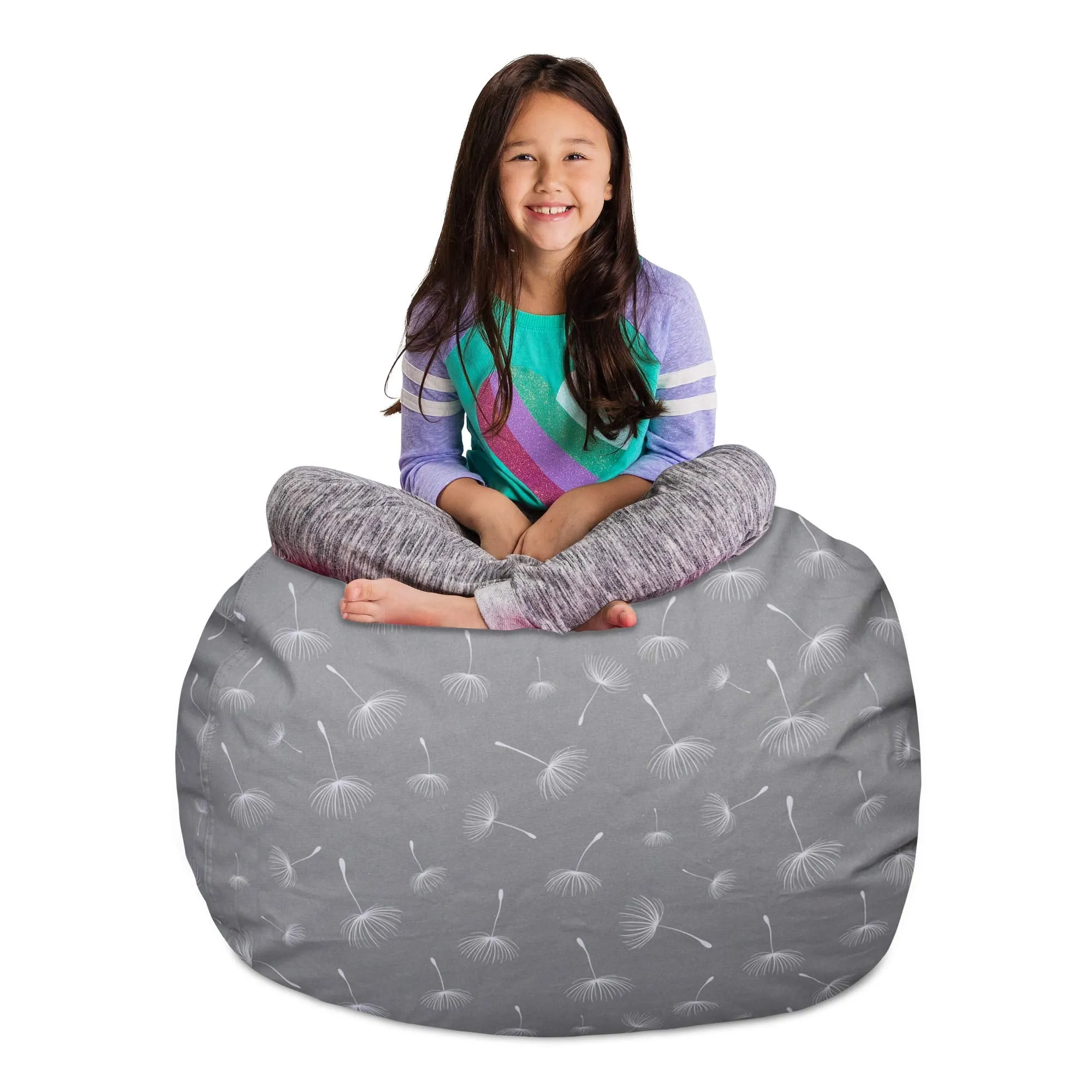 Posh Creations Kids Stuffed Animal Storage Bean Bag Chair Cover