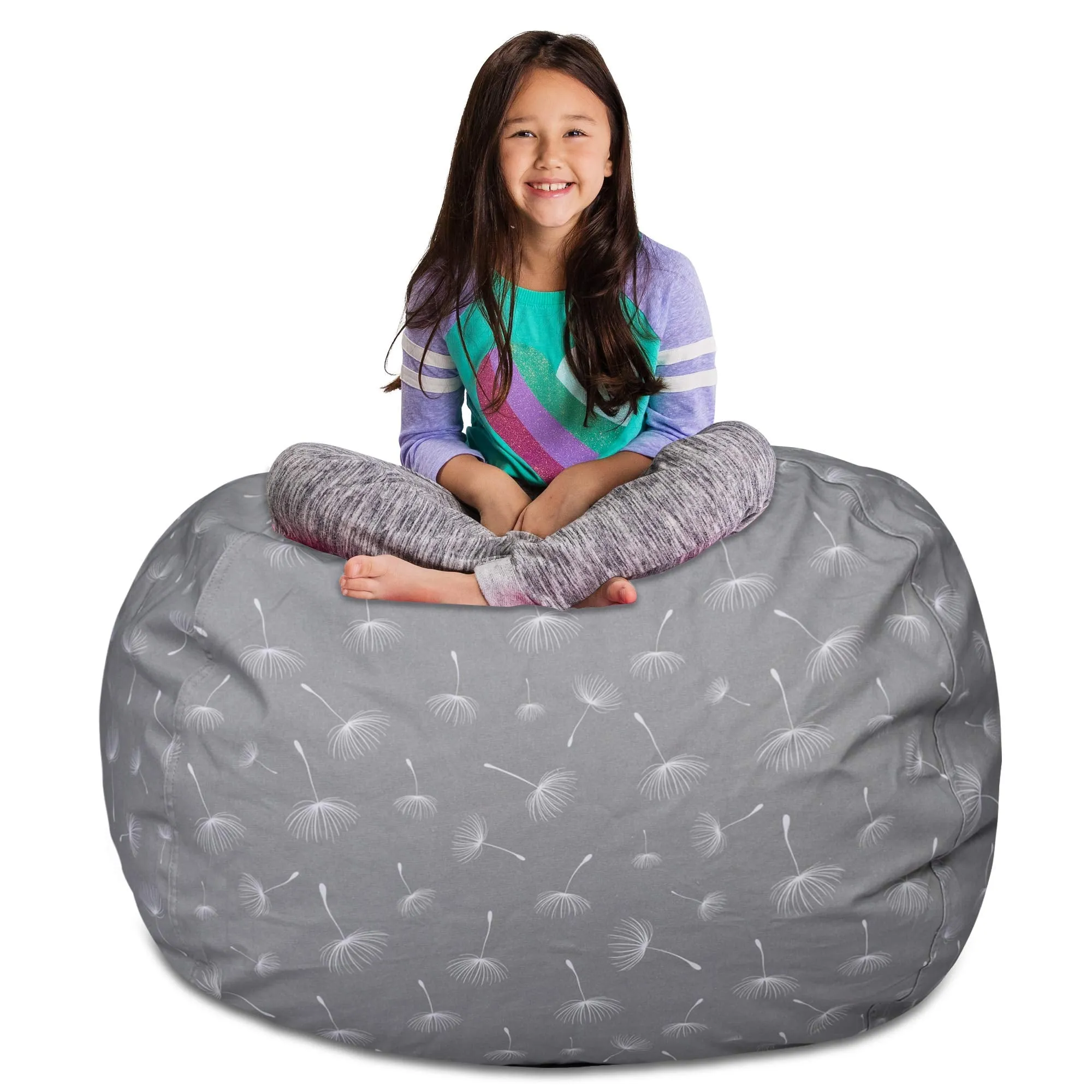 Posh Creations Kids Stuffed Animal Storage Bean Bag Chair Cover