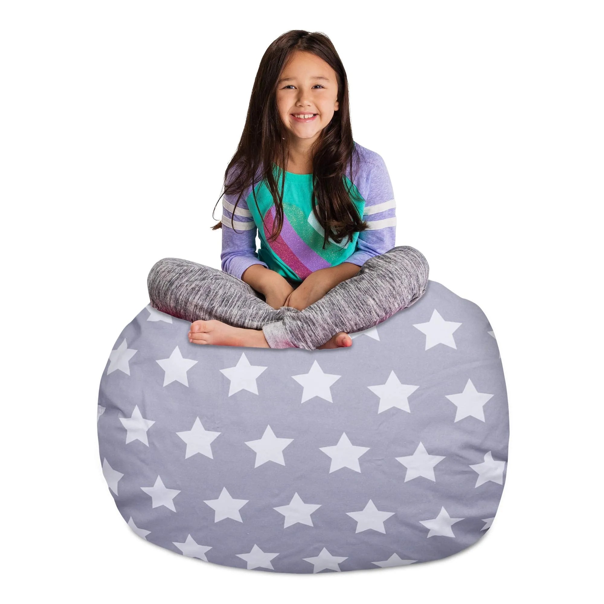 Posh Creations Kids Stuffed Animal Storage Bean Bag Chair Cover