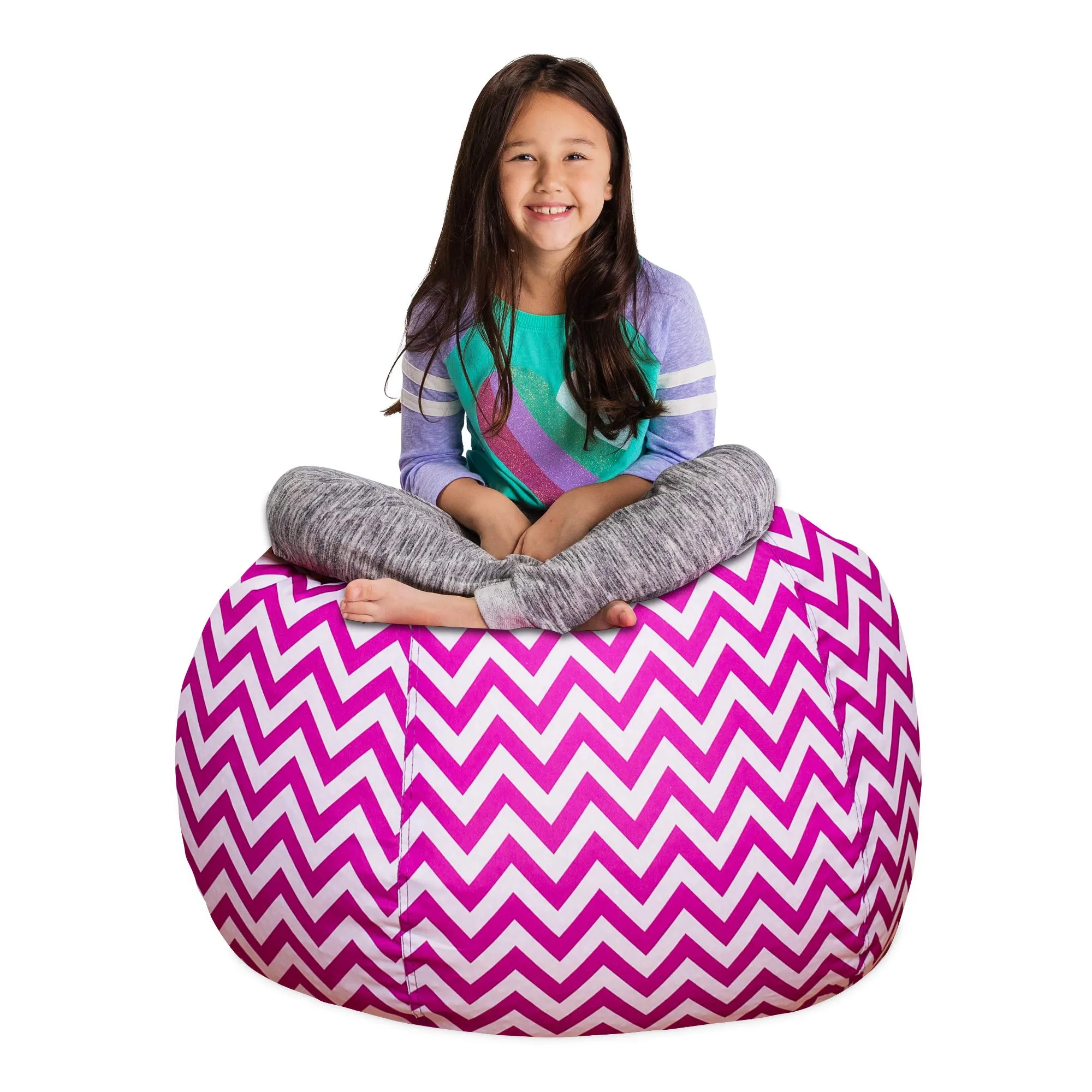 Posh Creations Stuffable Kids Stuffed Animal Storage Bean Bag Chair