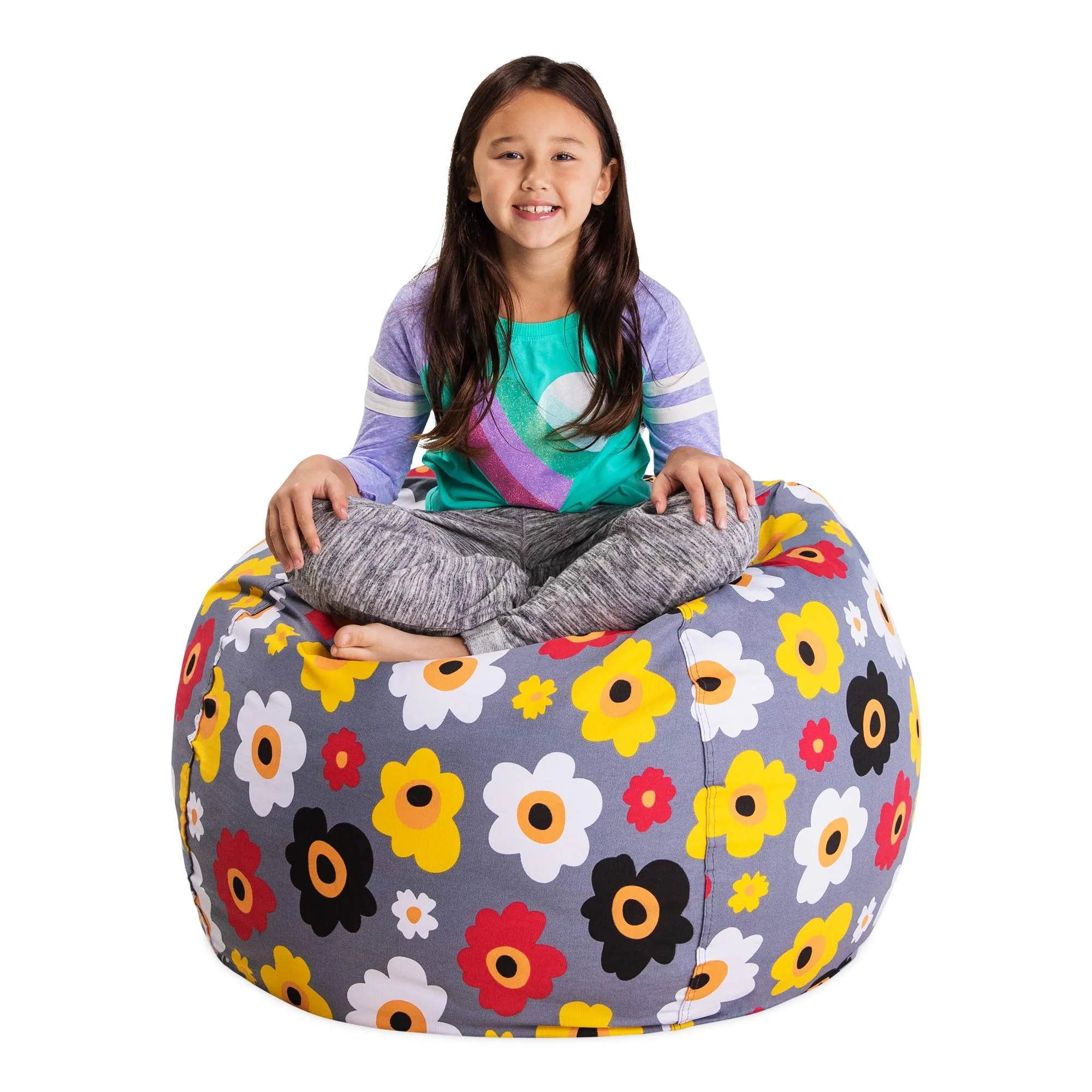 Posh Creations Stuffable Kids Stuffed Animal Storage Bean Bag Chair