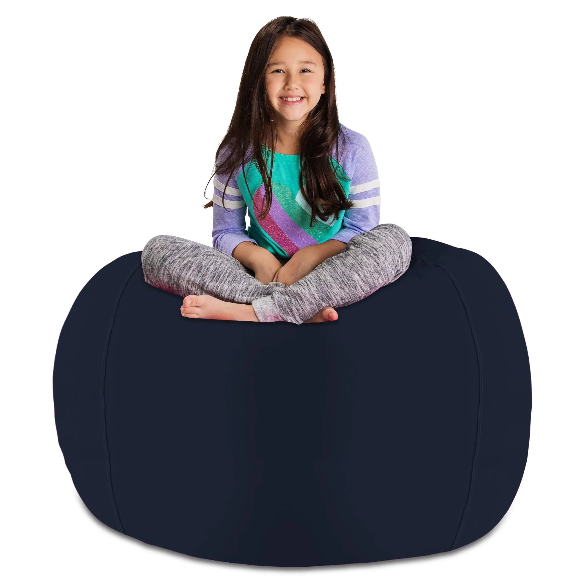 Posh Creations Stuffable Kids Stuffed Animal Storage Bean Bag Chair