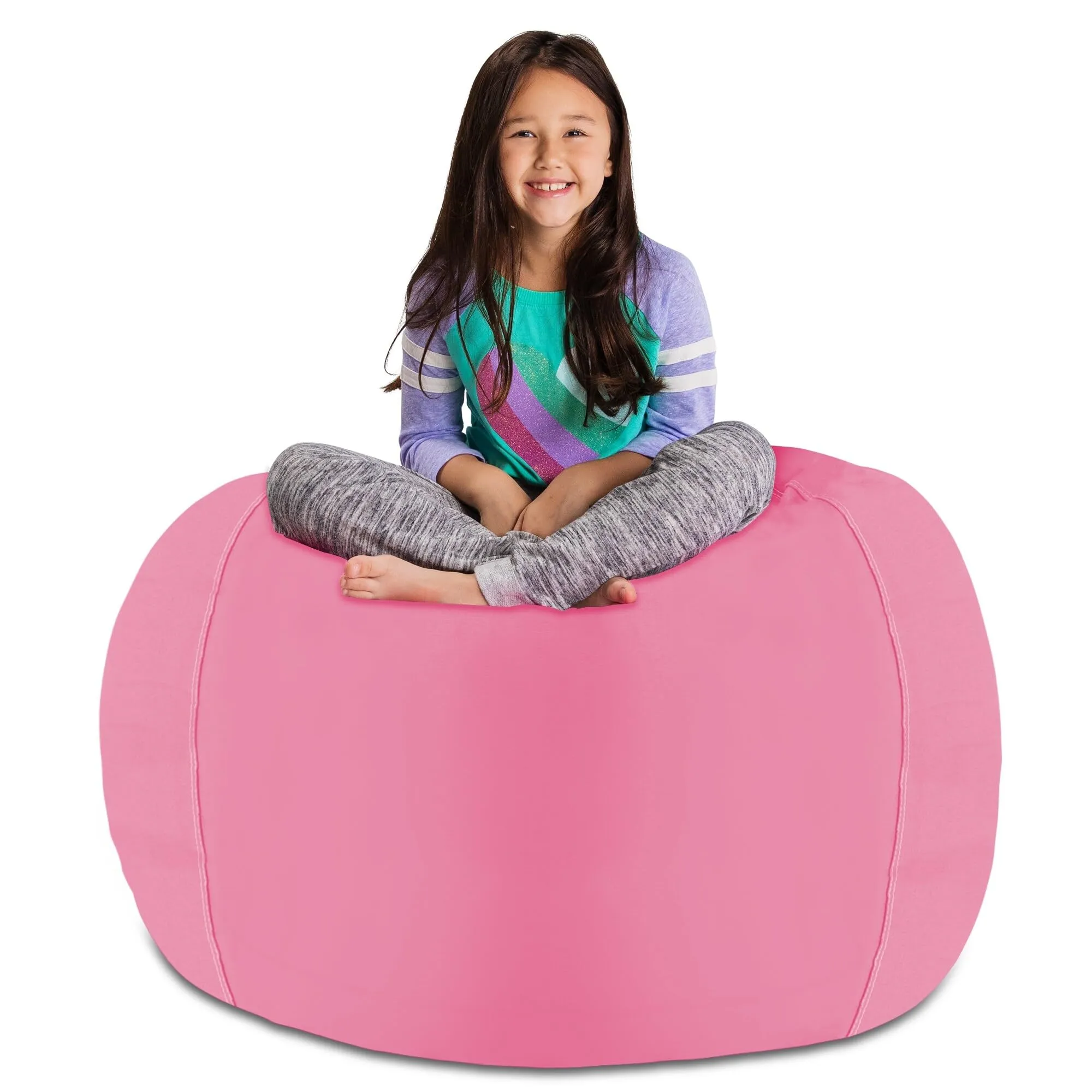Posh Creations Stuffable Kids Stuffed Animal Storage Bean Bag Chair