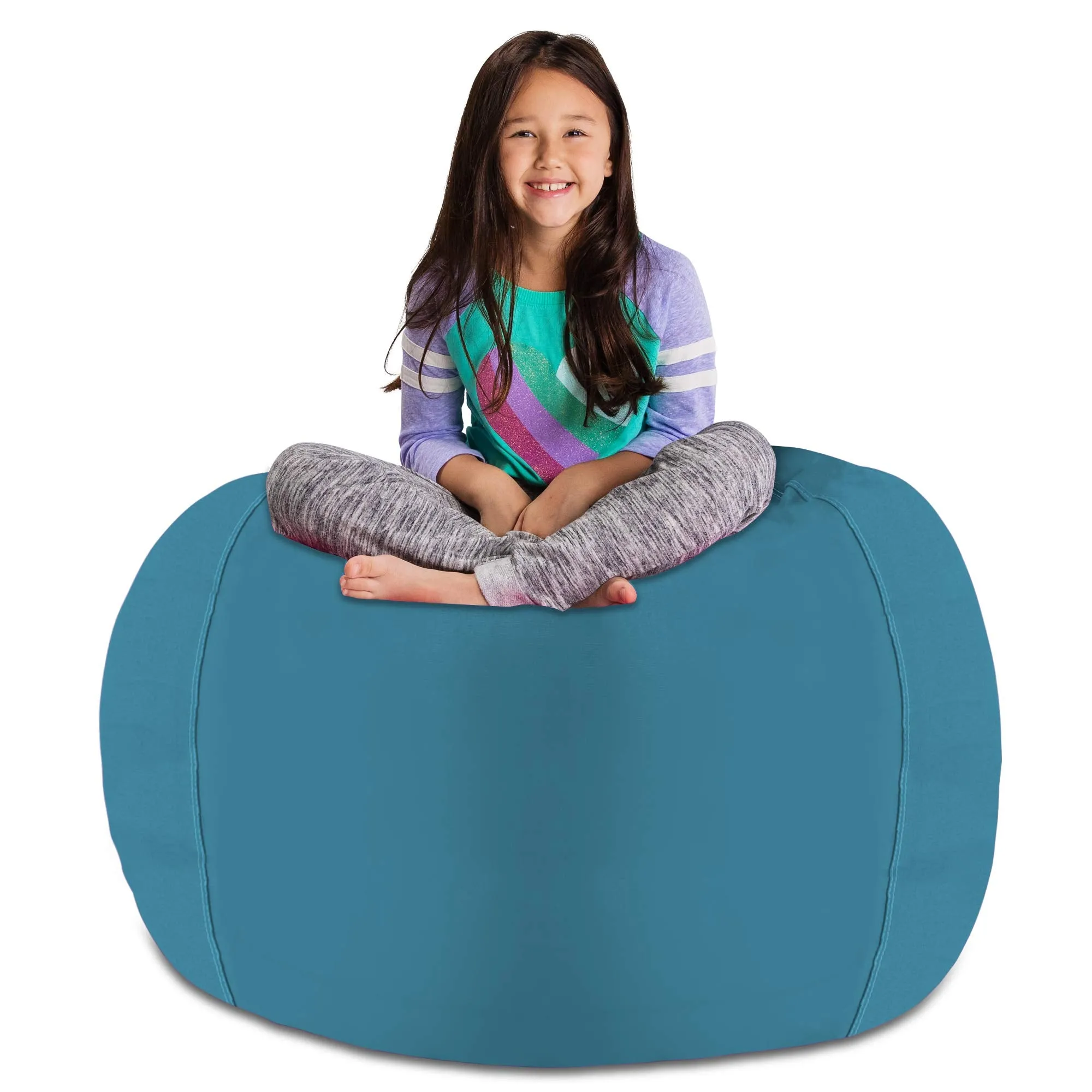 Posh Creations Stuffable Kids Stuffed Animal Storage Bean Bag Chair