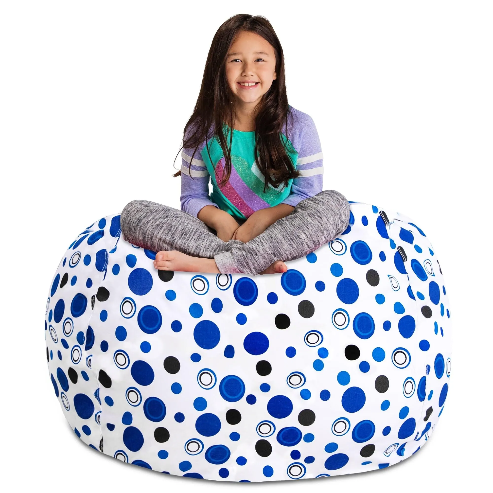 Posh Creations Stuffable Kids Stuffed Animal Storage Bean Bag Chair