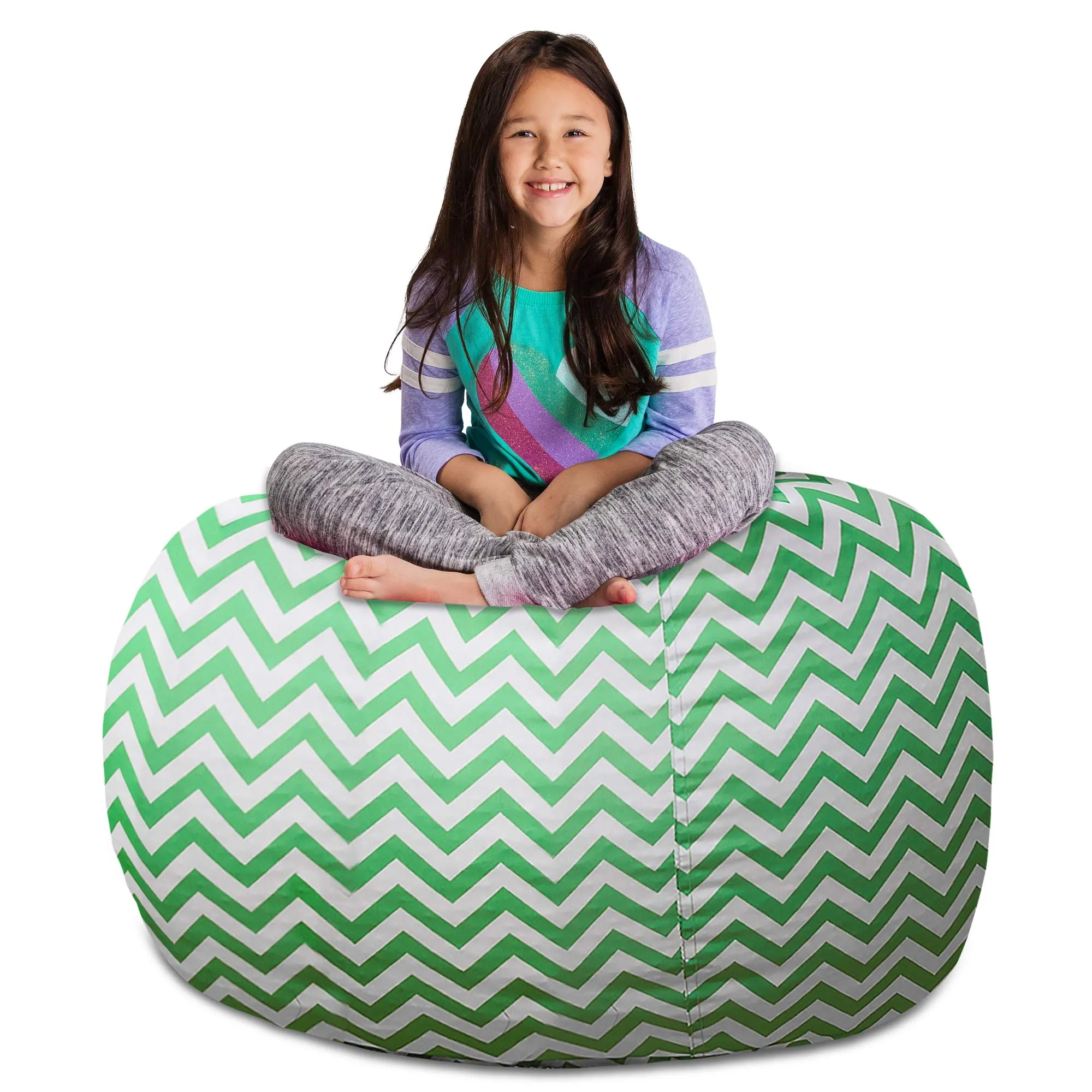 Posh Creations Stuffable Kids Stuffed Animal Storage Bean Bag Chair