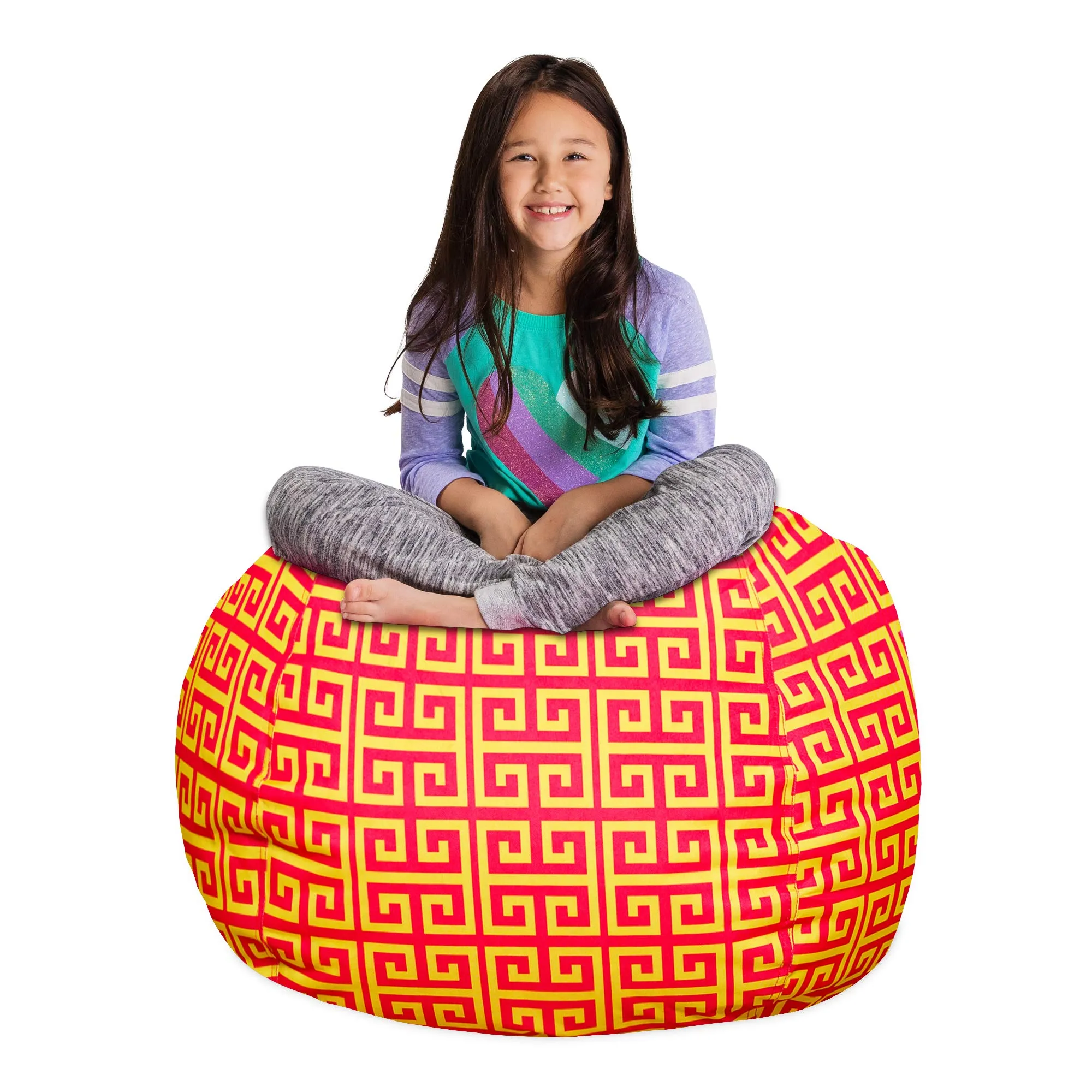 Posh Creations Stuffable Kids Stuffed Animal Storage Bean Bag Chair