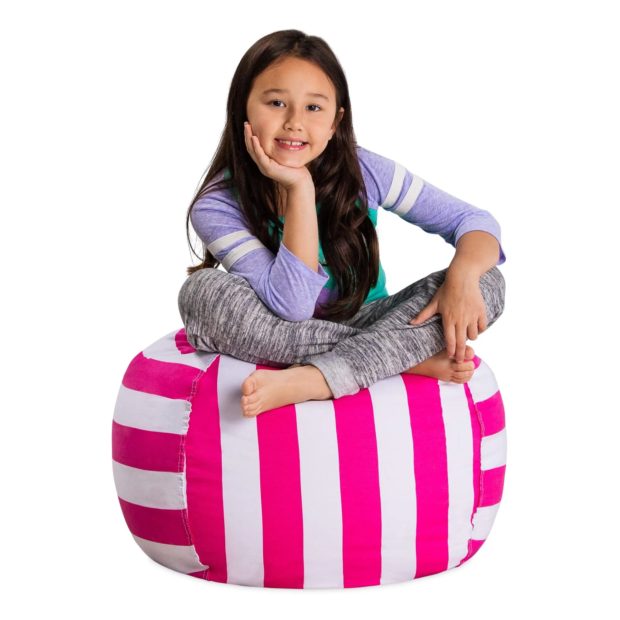 Posh Creations Stuffable Kids Stuffed Animal Storage Bean Bag Chair