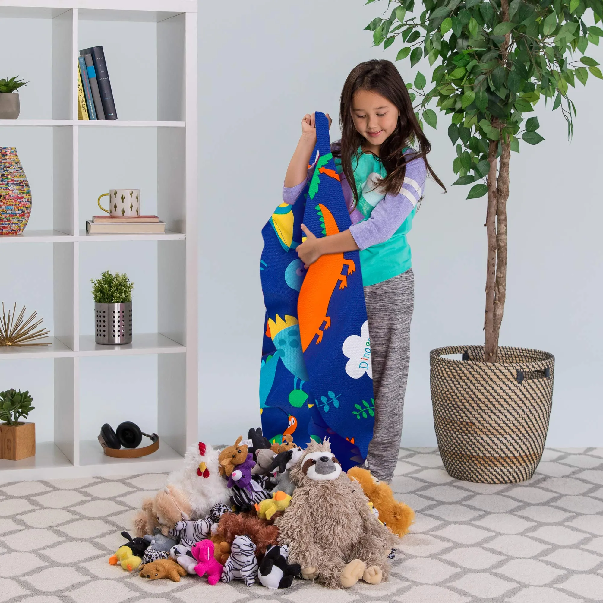 Posh Creations Stuffable Kids Stuffed Animal Storage Bean Bag Chair