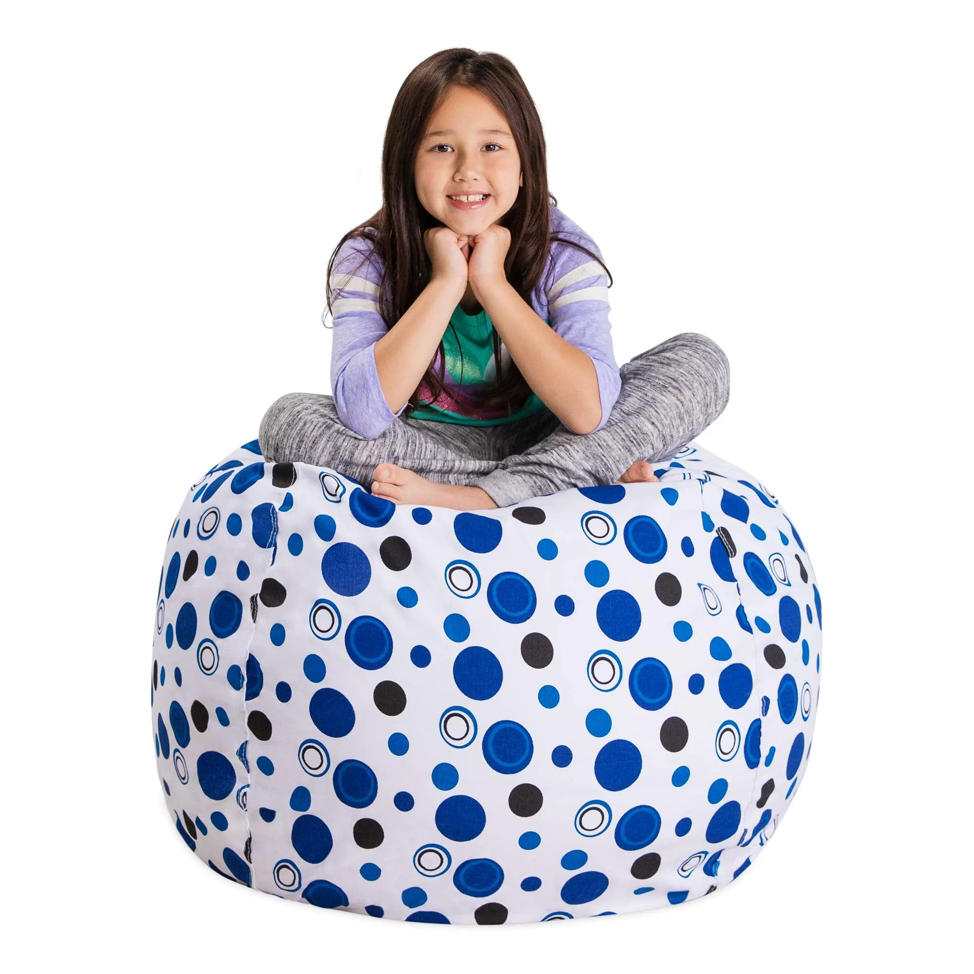 Posh Creations Stuffable Kids Stuffed Animal Storage Bean Bag Chair