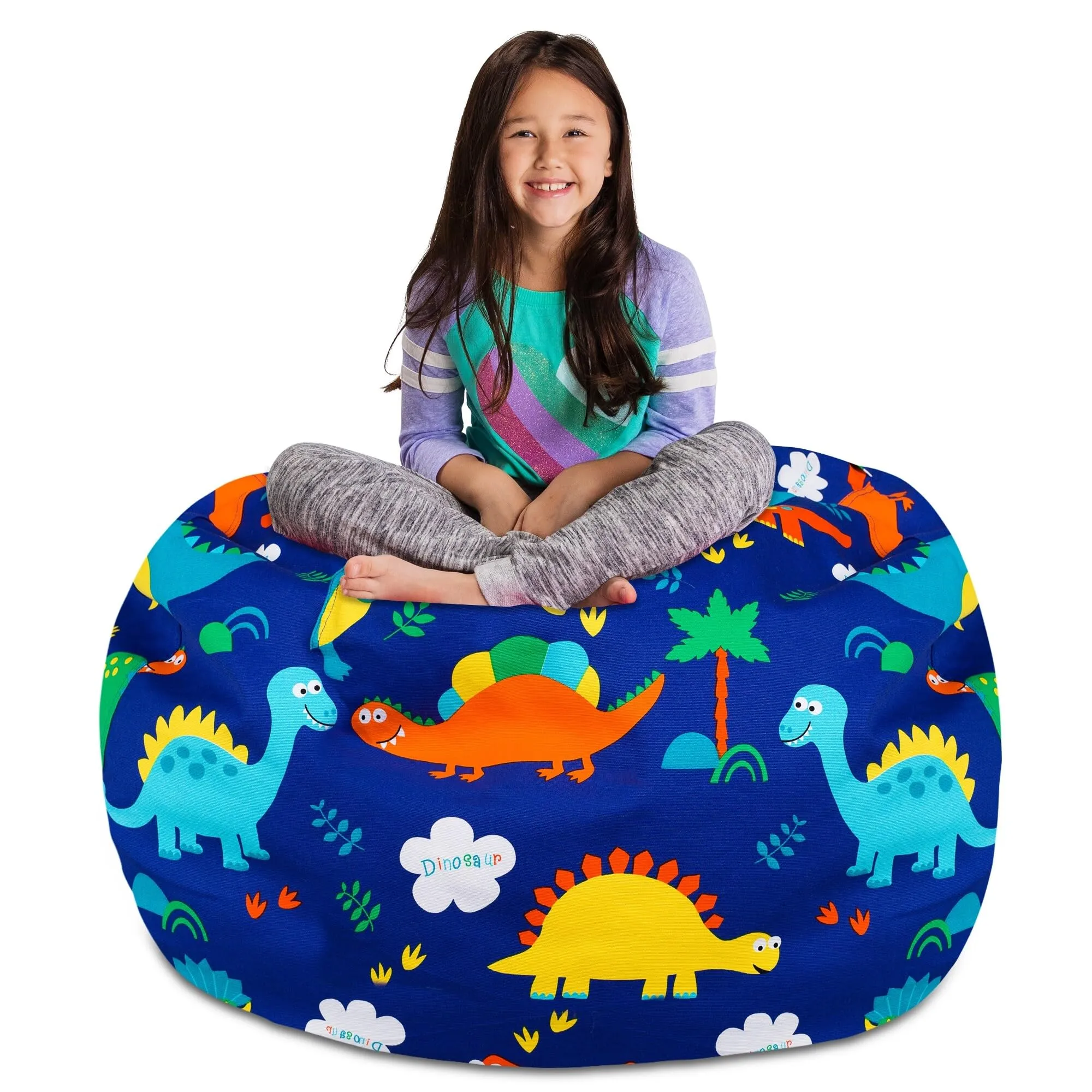 Posh Creations Stuffable Kids Stuffed Animal Storage Bean Bag Chair