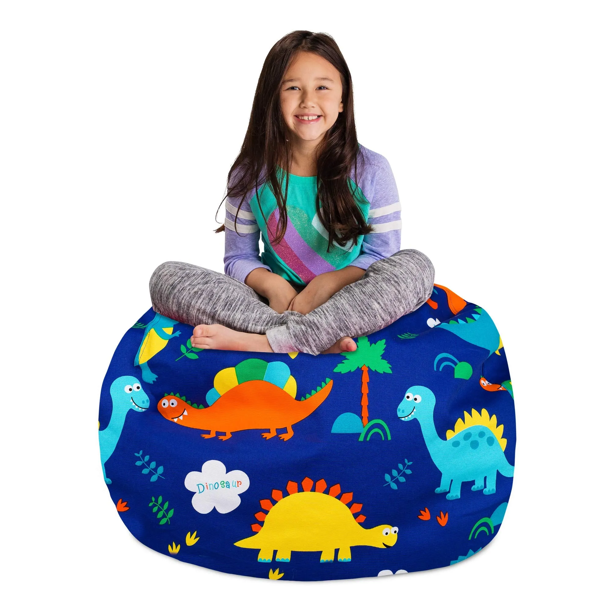 Posh Creations Stuffable Kids Stuffed Animal Storage Bean Bag Chair