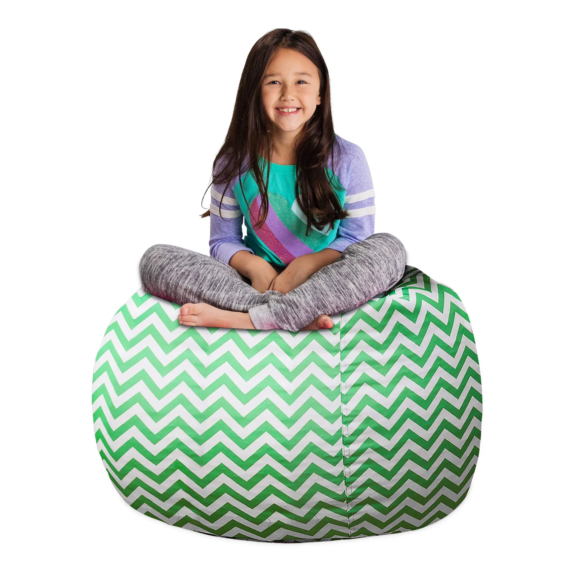 Posh Creations Stuffable Kids Stuffed Animal Storage Bean Bag Chair