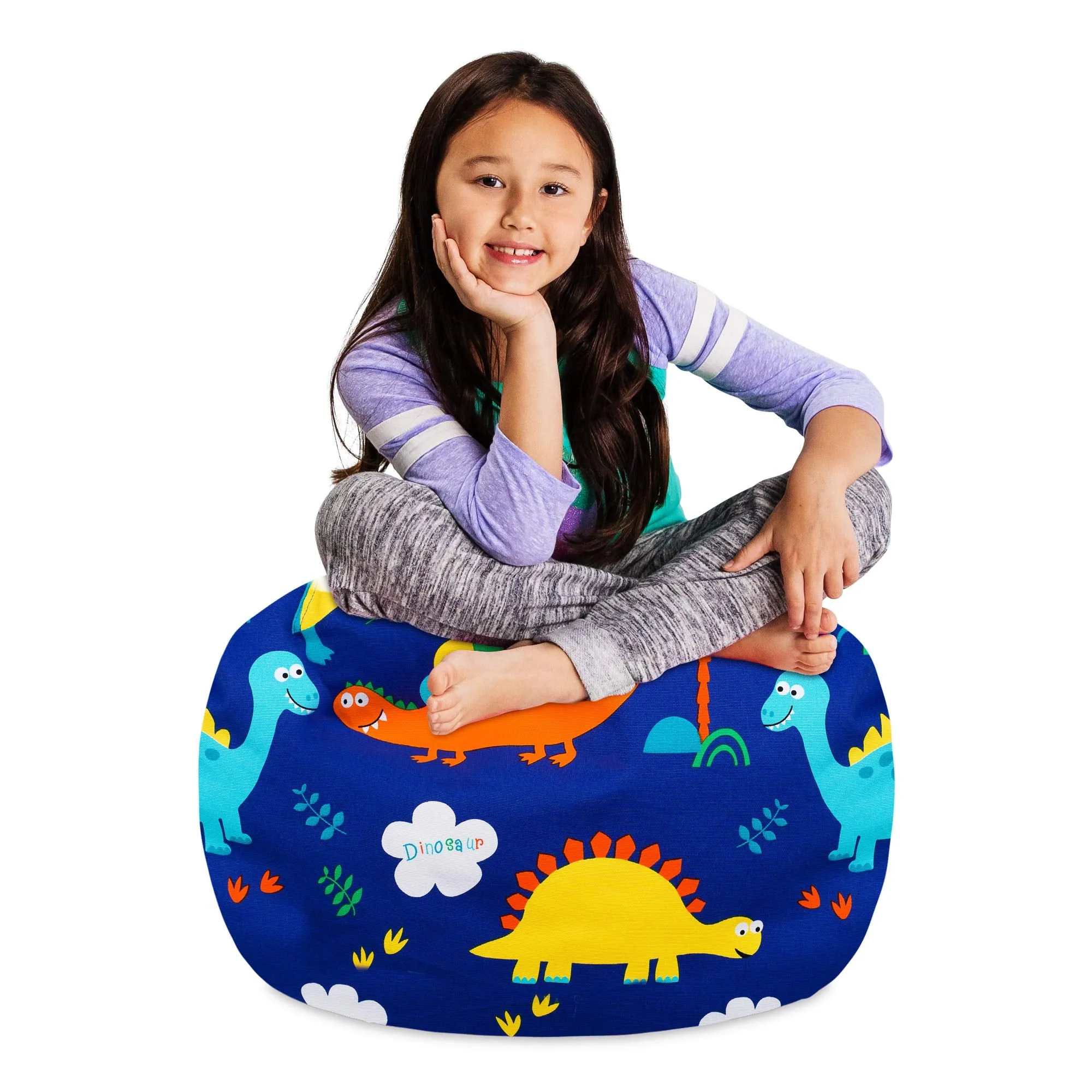 Posh Creations Stuffable Kids Stuffed Animal Storage Bean Bag Chair