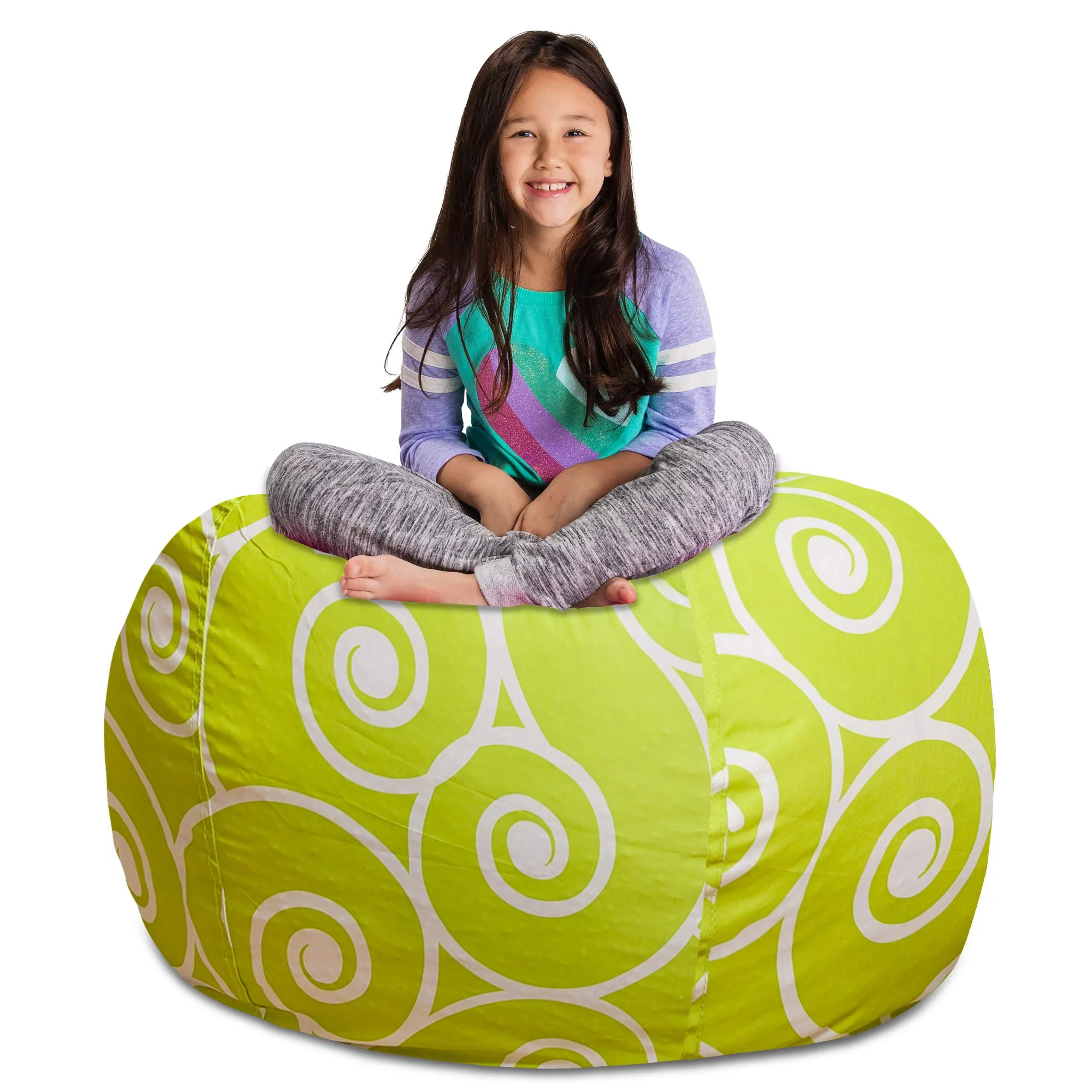 Posh Creations Stuffable Kids Stuffed Animal Storage Bean Bag Chair