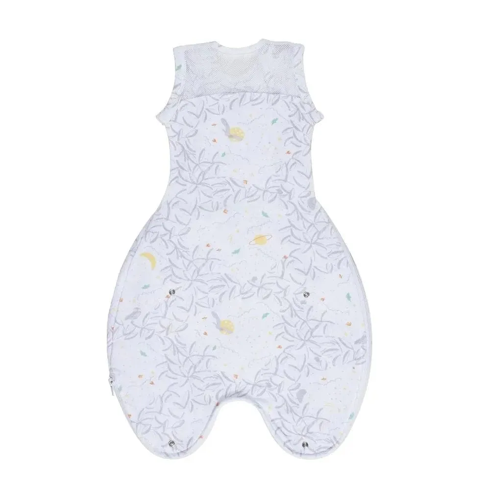 Purflo Swaddle To Sleep Bag 2.5 TOG 0-4 Month Lightweight - Stargazer White (2 Pack)