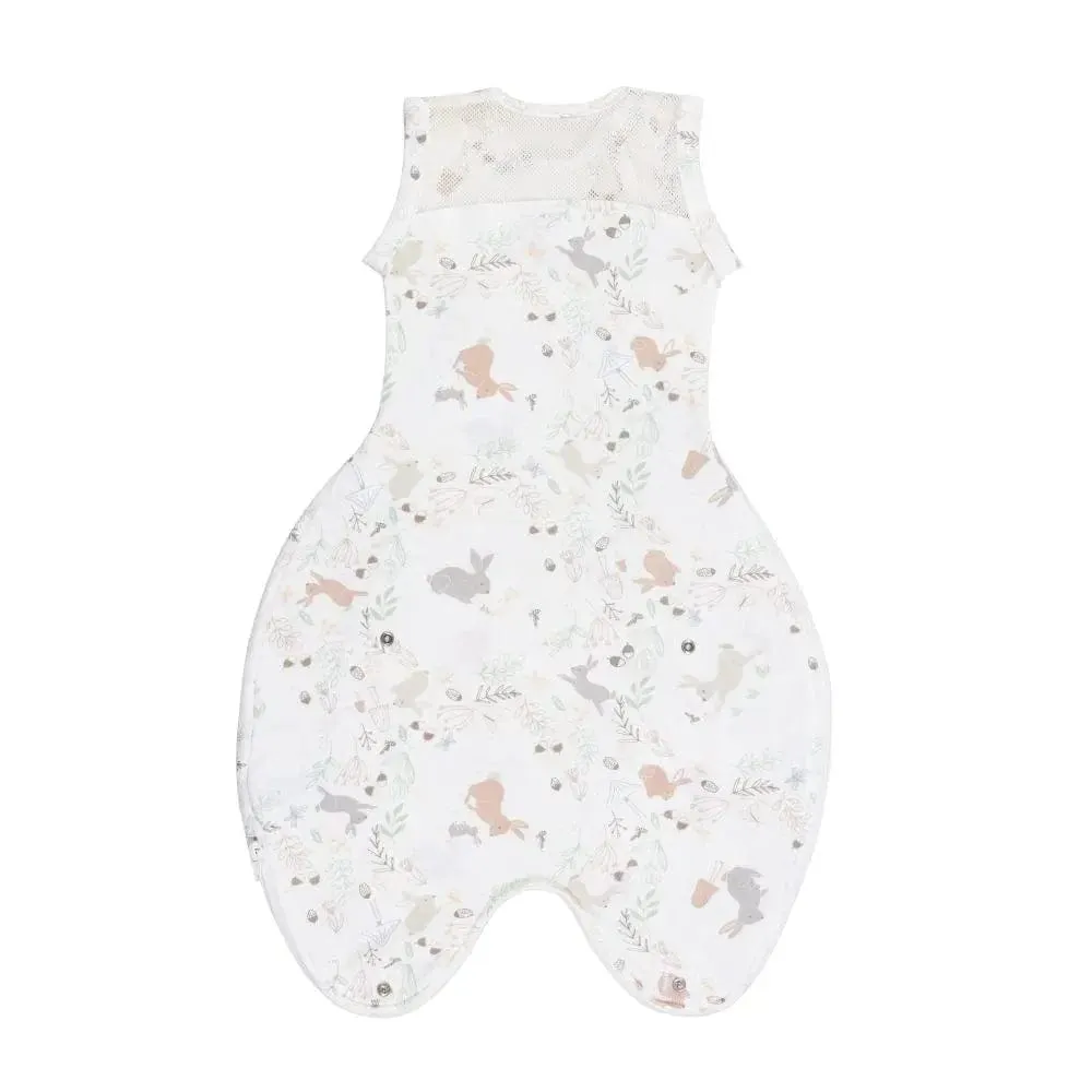 Purflo Swaddle To Sleep Bag 2.5 TOG 0-4 Month Lightweight - Storybook Nutmeg (2 Pack)
