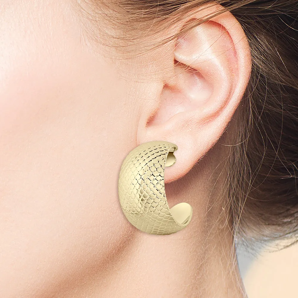 "Evelyn" High Polished 1" Statement Earrings