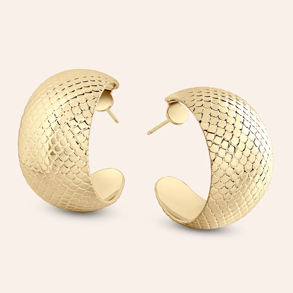 "Evelyn" High Polished 1" Statement Earrings