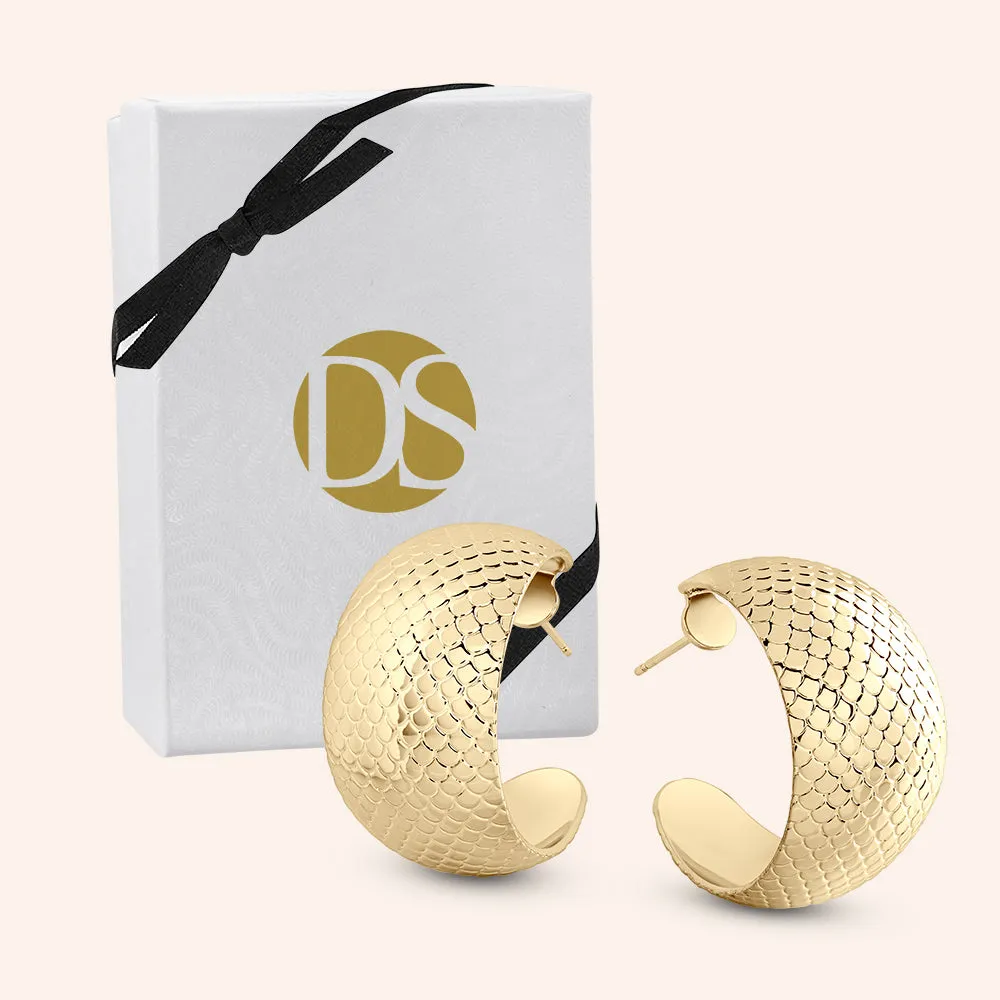 "Evelyn" High Polished 1" Statement Earrings