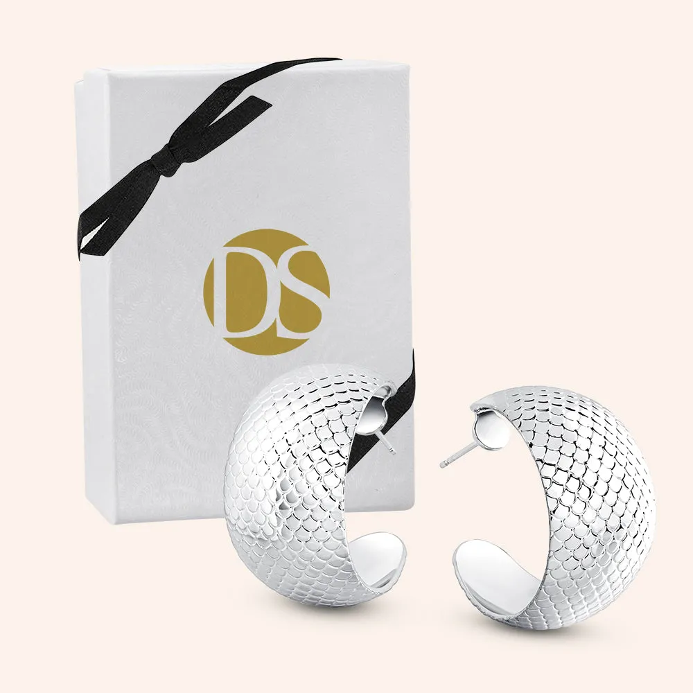 "Evelyn" High Polished 1" Statement Earrings