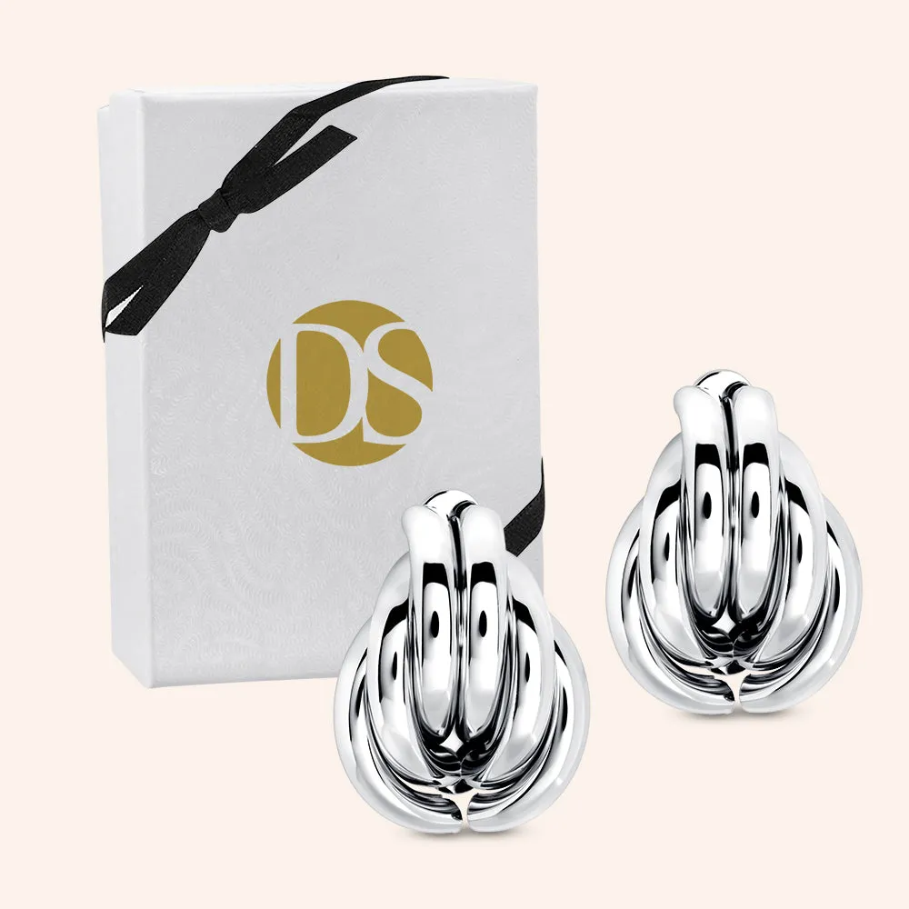 "Jenna" High Polished 1" Stud Statement Earrings