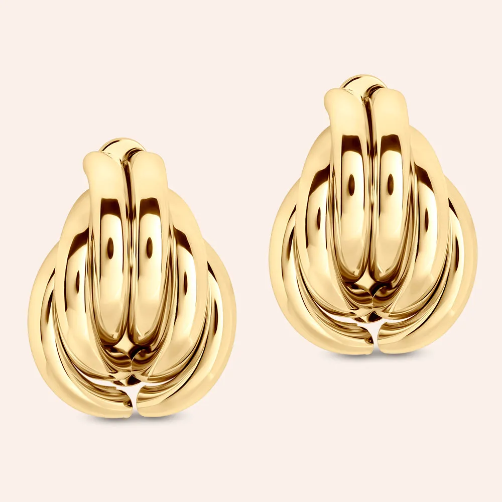 "Jenna" High Polished 1" Stud Statement Earrings