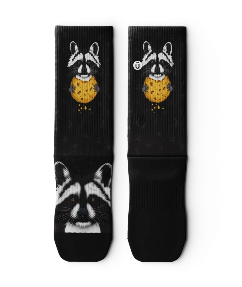 Raccoon Frenzy Crew Socks 3-Pack