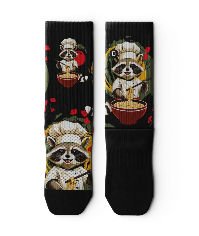 Raccoon Frenzy Crew Socks 3-Pack