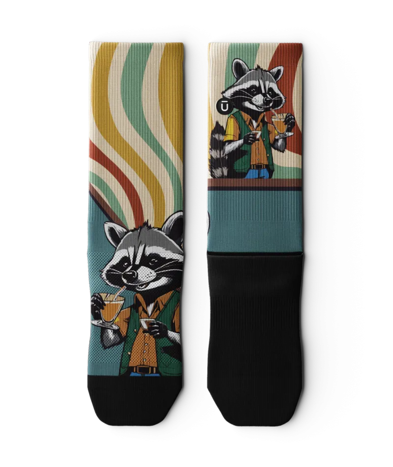 Raccoon Frenzy Crew Socks 3-Pack