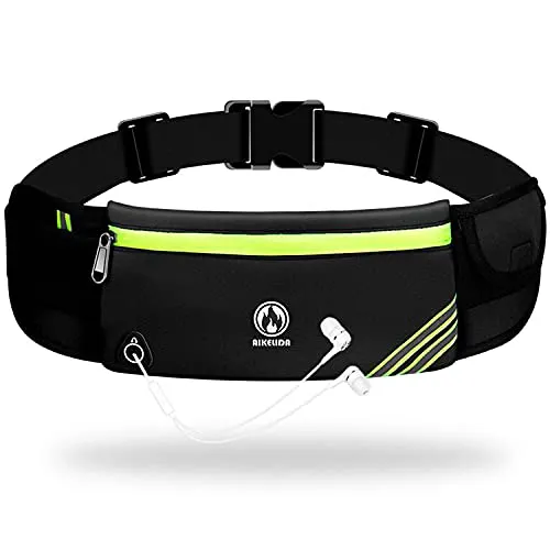 Running Belt for Women Men, Water Resistant Runners Belt Fanny Pack - Waist Bag Belt Pack Pouch for Workout, Jogging, Fitness - Adjustable Running Phone Holder for All Kinds of iPhone Samsung Android