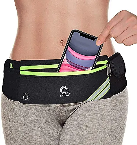 Running Belt for Women Men, Water Resistant Runners Belt Fanny Pack - Waist Bag Belt Pack Pouch for Workout, Jogging, Fitness - Adjustable Running Phone Holder for All Kinds of iPhone Samsung Android