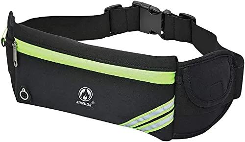 Running Belt for Women Men, Water Resistant Runners Belt Fanny Pack - Waist Bag Belt Pack Pouch for Workout, Jogging, Fitness - Adjustable Running Phone Holder for All Kinds of iPhone Samsung Android
