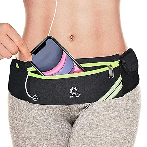 Running Belt for Women Men, Water Resistant Runners Belt Fanny Pack - Waist Bag Belt Pack Pouch for Workout, Jogging, Fitness - Adjustable Running Phone Holder for All Kinds of iPhone Samsung Android