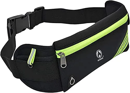 Running Belt for Women Men, Water Resistant Runners Belt Fanny Pack - Waist Bag Belt Pack Pouch for Workout, Jogging, Fitness - Adjustable Running Phone Holder for All Kinds of iPhone Samsung Android