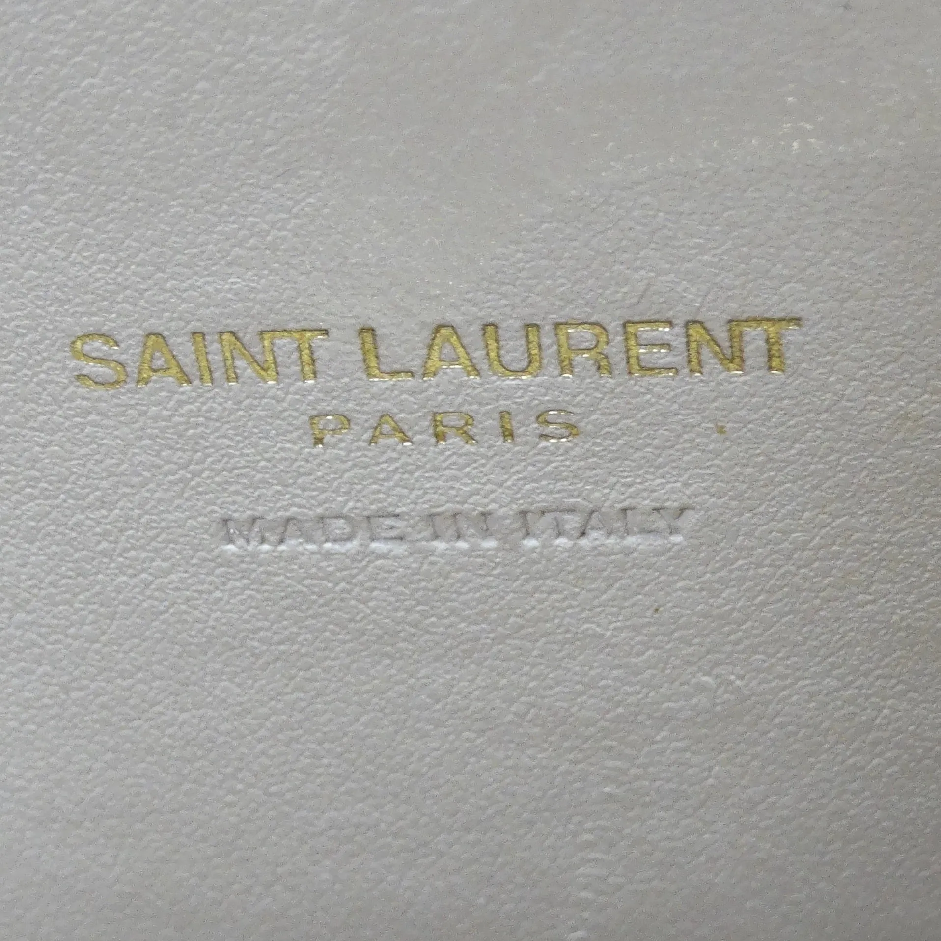 Saint Laurent Calfskin Crocodile Embossed Baby Sac De Jour Nude