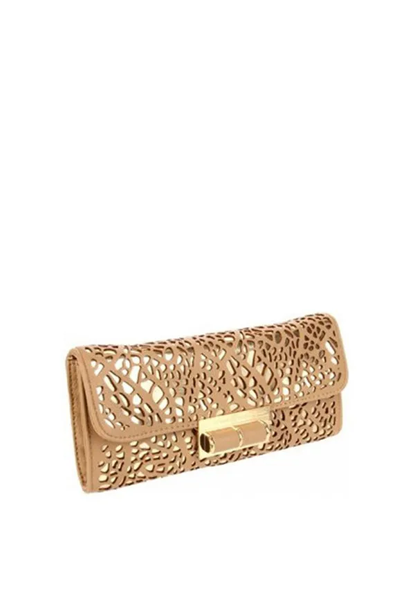 So Fine Pearl Laser-Cut Clutch