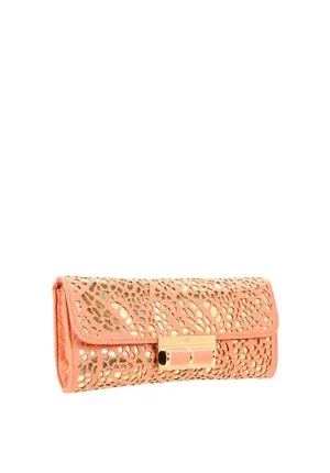 So Fine Pearl Laser-Cut Clutch